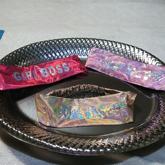 🔥NEW METALLIC FAUX LEATHER THEMES HEAD BANDS - Picture 3 of 8